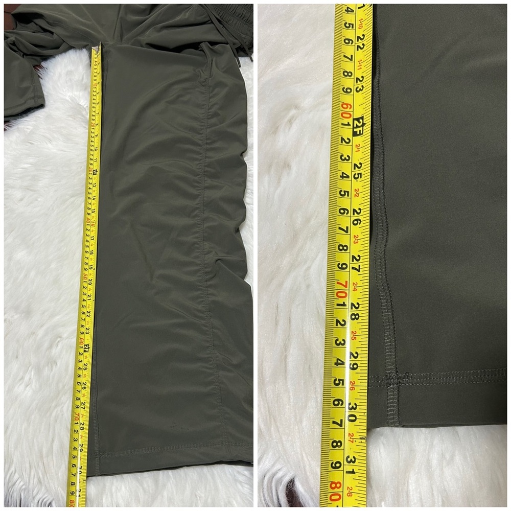 Aritzia Size S Golden MoveTech Brisk Pants Track Lined Dark Olive Green - Picture 16 of 16